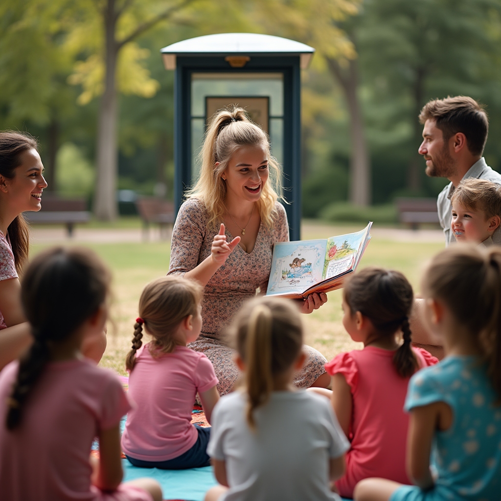 Storytelling session for children around Brimlestone